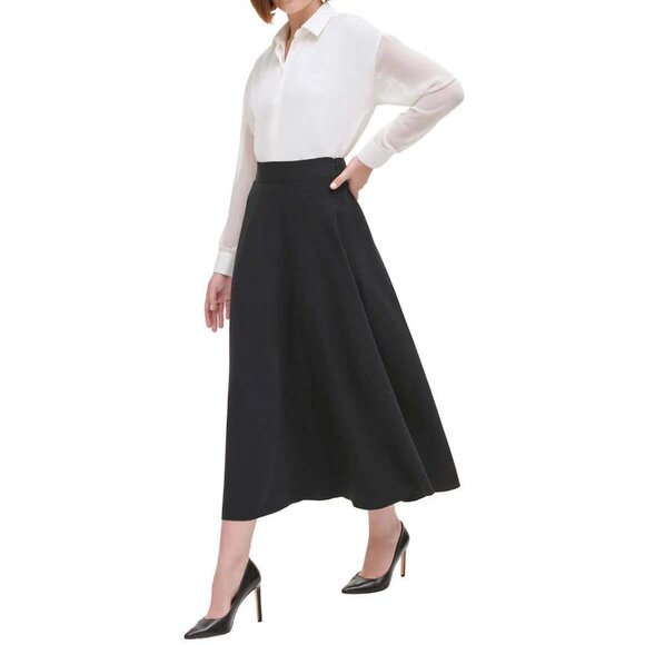 Dkny Dresses & Skirts - DKNY Black A-Line Women's Midi Skirt - Size M